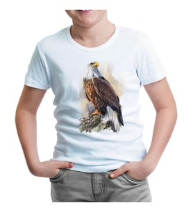 Kartal - Landing Beyaz Çocuk Tshirt
