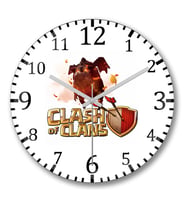 Clash of Clans    Duvar Saati Bombeli Gercek Cam