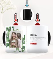 BK Gift Kişiye Özel Fotoğraflı Anne Anlamı Sihirli Kupa Bardak - 1 (Siyah)