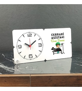 Cerrahi Asistanı Ahşap Masa Saati
