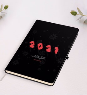 BK Gift Kişiye Özel 2024 Mutlu Yıllar Siyah Defter-2 (Siyah)