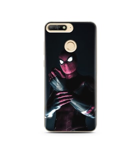 Örümcek Adam Tasarım Süper Şeffaf Silikon Telefon Kılıfı Huawei Y6 Prime 2018