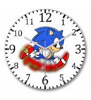 Sonic Film Duvar Saati Bombeli Gercek Cam