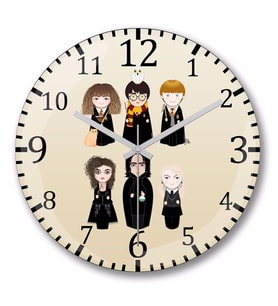 Harry Potter Kokeshis Harry Duvar Saati Bombeli Gercek Cam