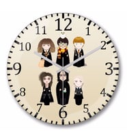 Harry Potter Kokeshis Harry Duvar Saati Bombeli Gercek Cam