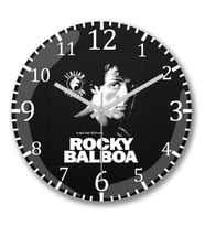 Rocky Balboa Duvar Saati Bombeli Gercek Cam