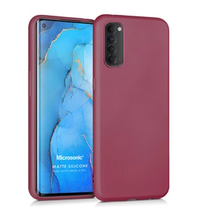 Microsonic Matte Silicone Oppo Reno 4 Pro Kılıf Mor