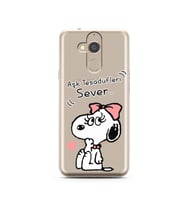 Snoopy Tasarımlı Süper Şeffaf Silikon Telefon Kılıfı General Mobile GM8