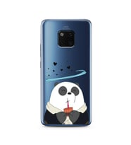 Panda Tasarımlı Süper Şeffaf Silikon Telefon Kılıfı Huawei Mate 20 Pro