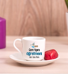 Gemi Yapımı Öğretmeni Porselen Türk Kahvesi Fincanı
