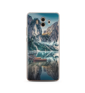 Göl Manzara Tasarımlı Süper Şeffaf Silikon Telefon Kılıfı Huawei Mate 10 Pro