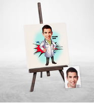 BK Gift Kişiye Özel Doktor Karikatür Şovaleli Doğal Taş  3