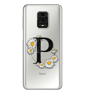 Papatya Harf Tasarım Süper Şeffaf Silikon Telefon Kılıfı Xiomai Redmi Note 9 Pro