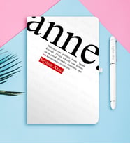 BK Gift Kişiye Özel Anne Temalı Beyaz Defter Kalem Seti