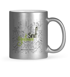 BK Gift Kişiye Özel Sınıf Öğretmeni Gümüş Yaldızlı Kupa Bardak  4
