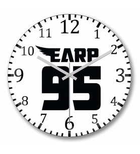 Earp 95  Duvar Saati Bombeli Gercek Cam