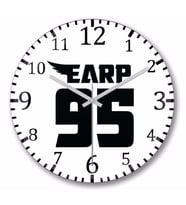 Earp 95  Duvar Saati Bombeli Gercek Cam