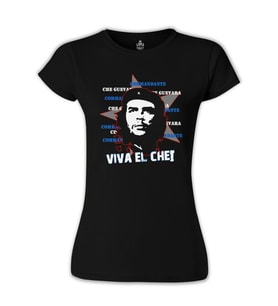Che Guevara - Viva Siyah Bayan Tshirt