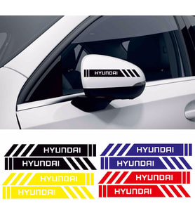 Hyundai Sonica ayna sticker etiket şerit - spor tuning görünüm 1pakette 4 renk