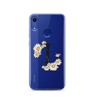 Papatya Harf Tasarım Süper Şeffaf Silikon Telefon Kılıfı Huawei Honor 8A I-Harfi