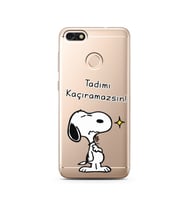 Snoopy Tasarımlı Süper Şeffaf Silikon Telefon Kılıfı Huawei P9 Lite 2017 Mini 