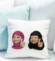 Emoji Kız Arkadaş Stiker Yastığı
