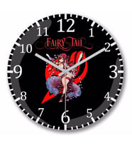 Fairy Tail Erza Scarlet Anime Duvar Saati Bombeli Gercek Cam
