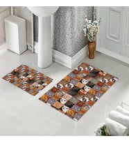 Banyo Halısı Ikili Klozet Takımı Kaymaz Tabanlı (60 xm x 100 cm + 40 cm x 60 cm) 