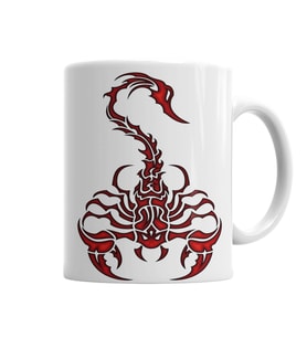 Escorpion Red Kupa Bardak Porselen