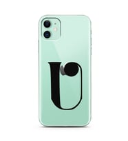 Iphone 11 Harf Tasarımlı Telefon Kılıfı U-Harfi 