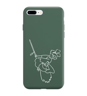 Iphone 8 Plus Çizgi Tasarımlı Koyu Yeşil Lansman Telefon Kılıfı
