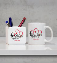 Fen Bilgisi Öğretmeni Kupa Bardak ve Kalemlik