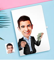 BK Gift Kişiye Özel Bay Bankacı Karikatürlü Defter-1
