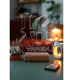 Sevgiliye Hediye 3D Love Masaüstü Led Lamba