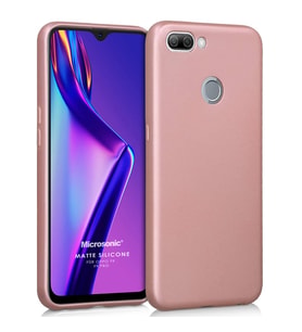 Microsonic Matte Silicone Oppo F9 / F9 Pro Kılıf Rose Gold