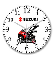 Suzukı Hayabusa Duvar Saati Bombeli Gercek Cam