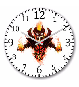 Dota 2 Shadow Demon Duvar Saati Bombeli Gercek Cam
