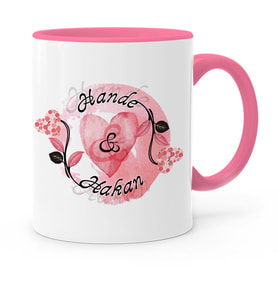 BK Gift Kişiye Özel Sevgililer Günü Temalı Pembe Kupa Bardak  7