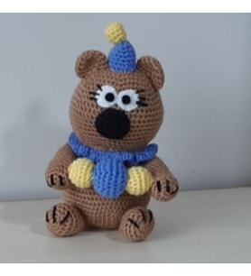 Amigurumi Örgü Oyuncak  Ayı Palyaço
