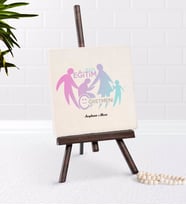 BK Gift Kişiye Özel Özel Eğitim Öğretmeni Şovaleli Doğal Taş-2 (Beyaz)
