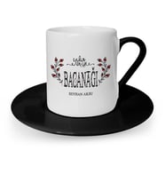 BK Gift Kişiye Özel Yılın En İyi Bacanağı Siyah Türk Kahvesi Fincanı