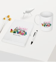 BK Gift Kişiye Özel Anaokulu Öğretmeni Temalı Beyaz Defter Kalem Kupa Seti - 4