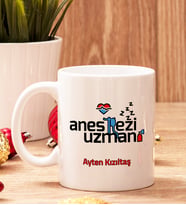 Anestezi Uzmanına Hediye Beyaz Kupa Bardak