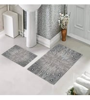 Banyo Halısı Ikili Klozet Takımı Kaymaz Tabanlı (60 xm x 100 cm + 40 cm x 60 cm) 