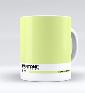 BK Gift Kişiye Özel İsimli Pantone 578 Beyaz Kupa Bardak