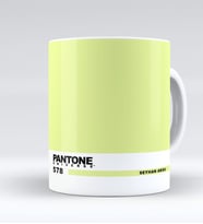 BK Gift Kişiye Özel İsimli Pantone 578 Beyaz Kupa Bardak