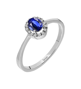 Sirius Pırlanta ve Oval Safir Taşlı Yüzük 0705R0015