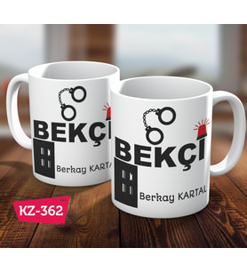 Kişiye Özel İsimli Bekçi Meslek Hediye Kupa Bardak