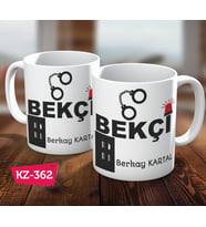 Kişiye Özel İsimli Bekçi Meslek Hediye Kupa Bardak