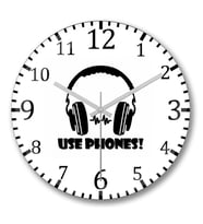 Use Phones Duvar Saati Bombeli Gercek Cam